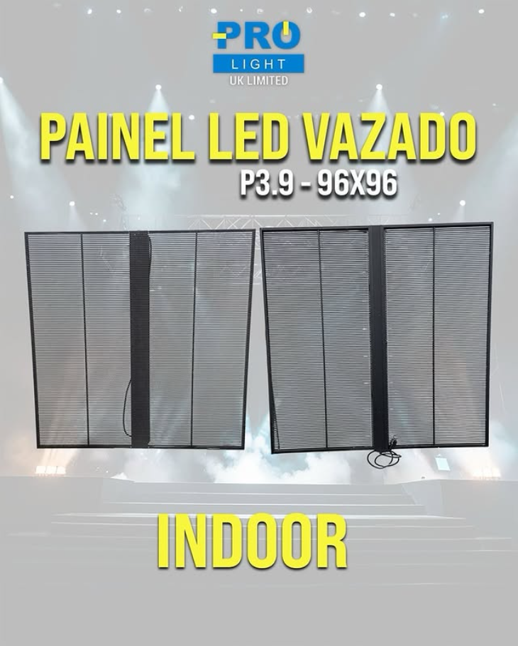 Painel LED Vazado P3.9 Transparente